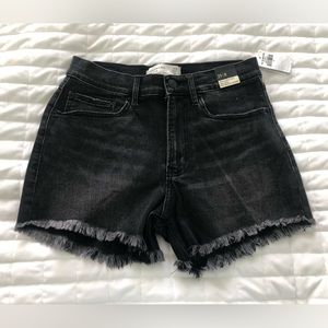 Abercrombie & Fitch Black Mid Rise Boyfriend Short Size 25/0